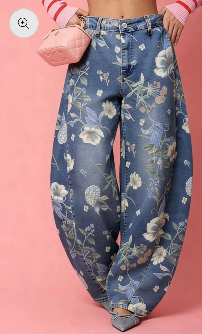 BARREL FLOWER PANTS