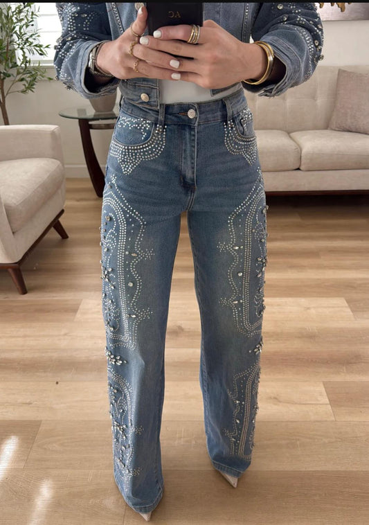 PEARL DENIM PANTS