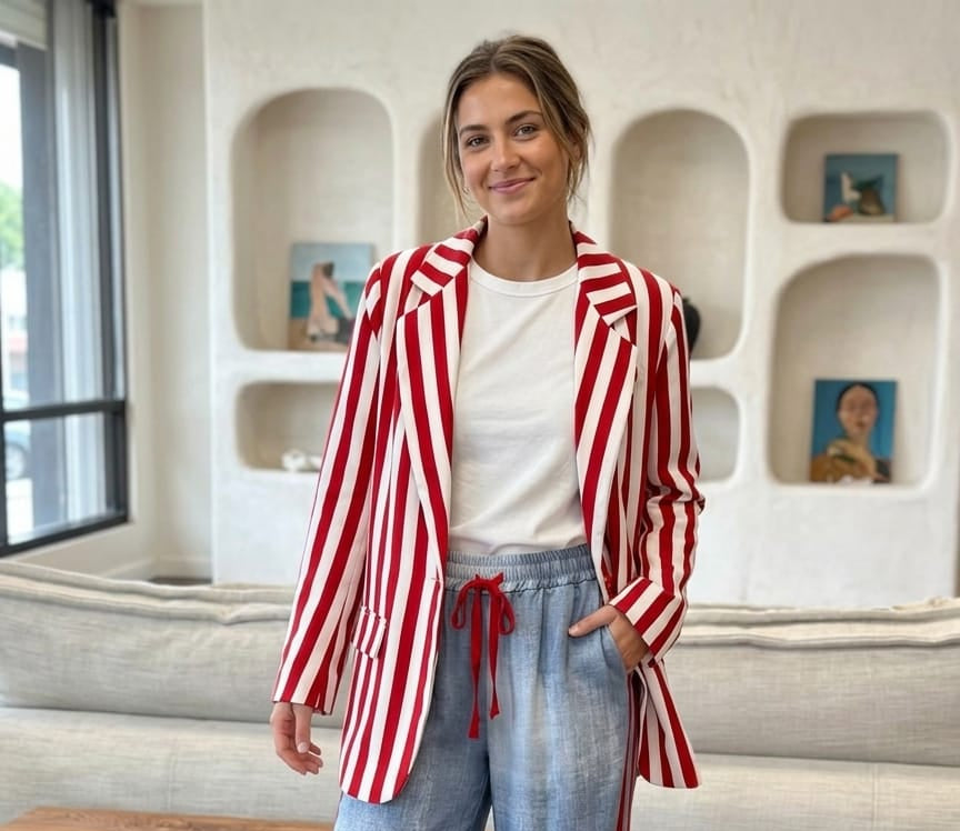 RED LINES BLAZER