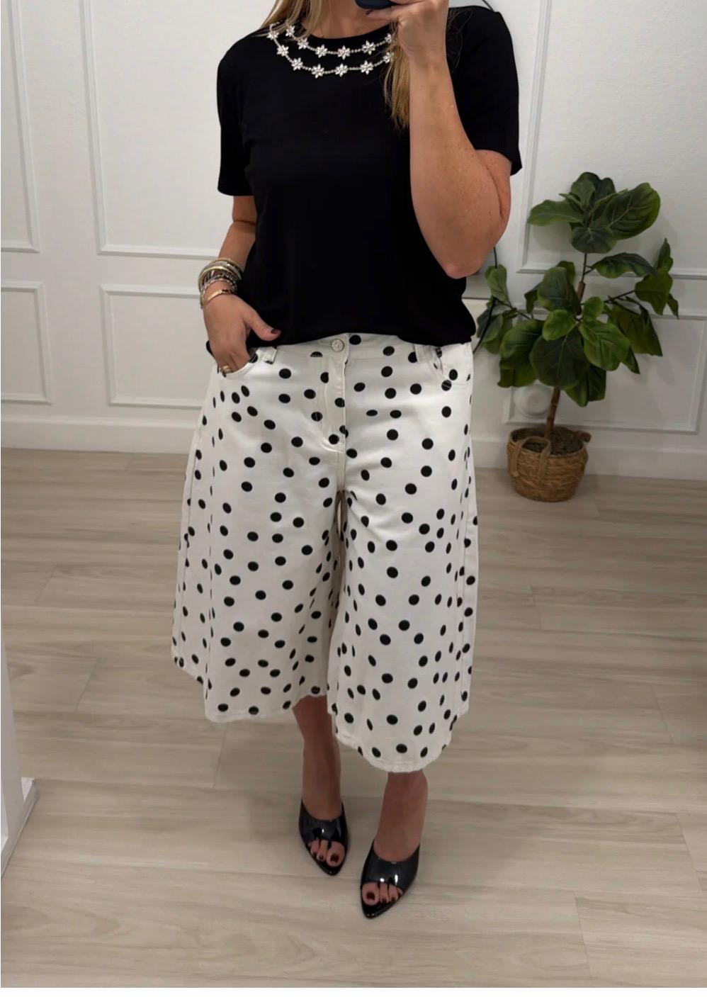 POLKA DOTS BERMUDA PANTS